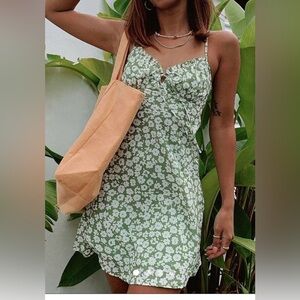 Princess Polly Green Floral Mini Dress